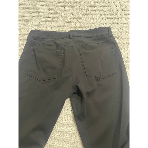 Garnet Hill Dress Pants Stretch Comfort Trousers Size 4 Black 32318 Straight Leg - Picture 10 of 11